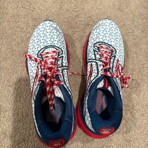 Brooks Athletic Shoes - Red, Blue, White